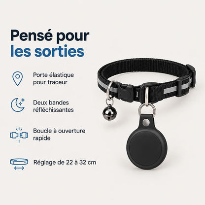 Collier pour chat avec porte-AirTag